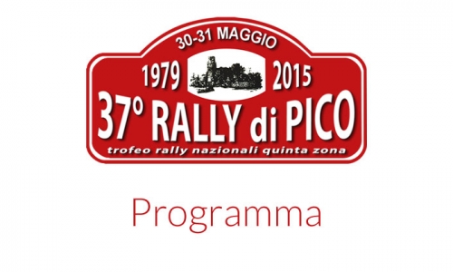 Immagine Programma Rally di Pico 2015