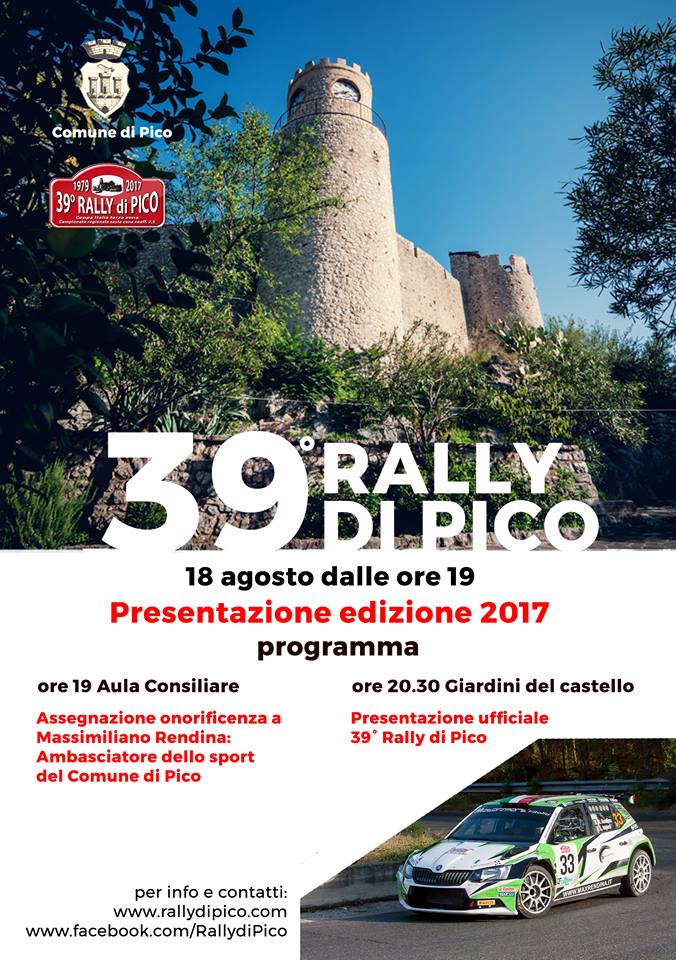 Presentazione edizione 39 - Rally di Pico